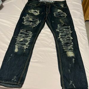NORMCORE men’s distressed jeans 36w, 32L EUC